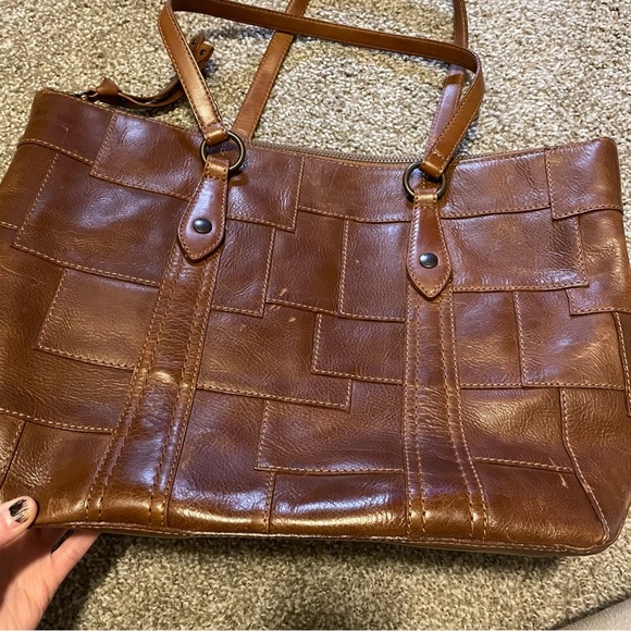 Frye Melissa Patchwork leather tote brown - Picture 5 of 8